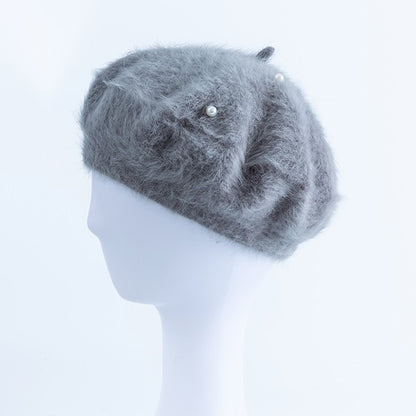 PEARL FAUX FUR FASHION BERET