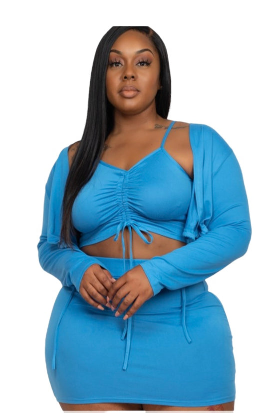 Babe in Blue 3 piece Queen size